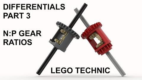 How to design N:P Lego Technic MOC Gear Ratios using two Lego Differentials