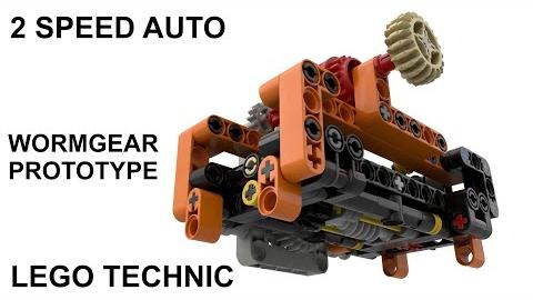 Lego 2 Speed Automatic gearbox -  worm gear prototype. Includes build instructions.