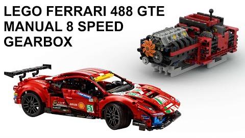 Lego Ferrari 488 GTE Manual 8 Speed Gearbox