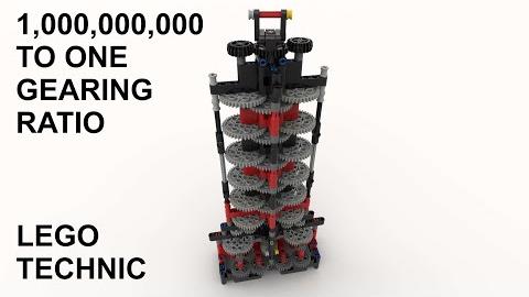 Lego Technic 1,000,000,000 to one gearing MOC