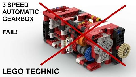 Lego Technic 3 Speed Automatic Gearbox - FAIL!