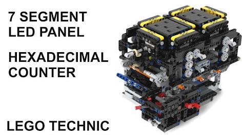 Lego Technic 7 Segment LED Panel - Hexadecimal Counter