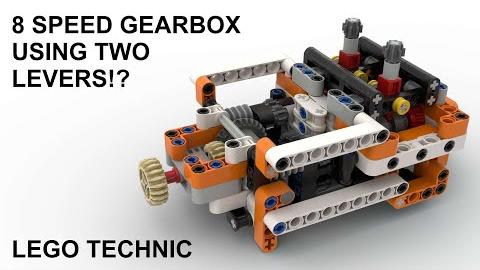 Lego Technic 8 speed gearbox using just two levers!? Impossible?