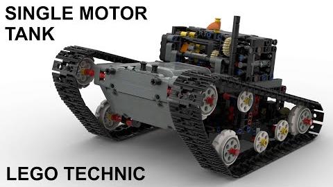 Lego Technic Single Motor Tank