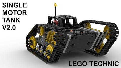 Lego Technic Single Motor Tank V2.0