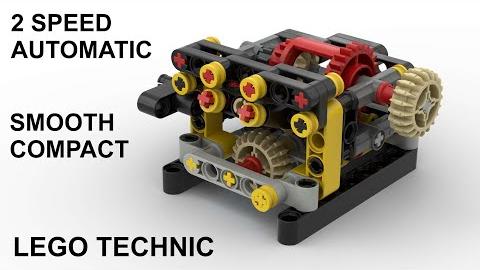 Lego Technic smoothly switching 2 speed automatic gearbox evolution with instructions