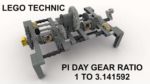 PI Day Lego Technic MOC using two lego differentials